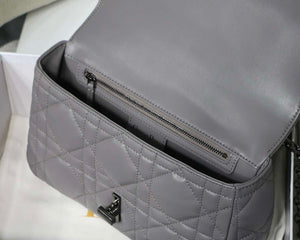 Dior M9241 Small Quilted Macrocannage Calfskin Gray - Default Title - View 8