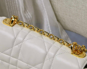 Dior M9241 Small Quilted Macrocannage Calfskin White - Default Title - View 4