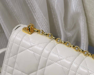Dior M9242 Medium Quilted Macrocannage Calfskin White - Default Title - View 4