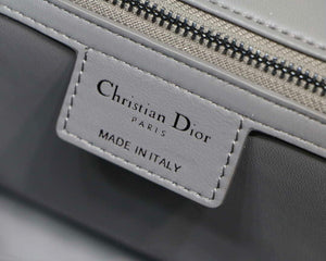 Dior M9243 Large Quilted Macrocannage Calfskin Gray - Default Title - View 9