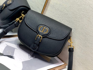 Dior M9319 Medium Bobby Bag Black Grained Calfskin - Default Title - View 1
