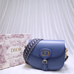 Dior M9320 Large Bobby Bag Blue Box Calfskin with Blue Oblique Strap - Default Title - View 2