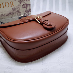 Dior M9320 Large Bobby Bag Brown Box Calfskin with Blue Oblique Strap - Default Title - View 6