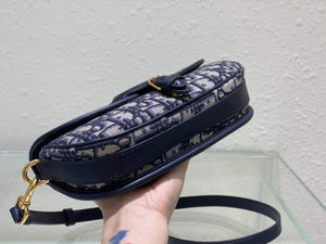 Dior M9327 Bobby bag East West Oblique Jacquard Navy Blue Box Calfskin - Default Title - View 7