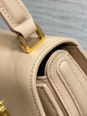 Dior M9370 Small 30 Montaigne Avenue Top Handle Bag Apricot Ribbed Calfskin - Default Title - View 5