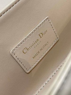 Dior M9370 Small 30 Montaigne Avenue Top Handle Bag Apricot Ribbed Calfskin - Default Title - View 8