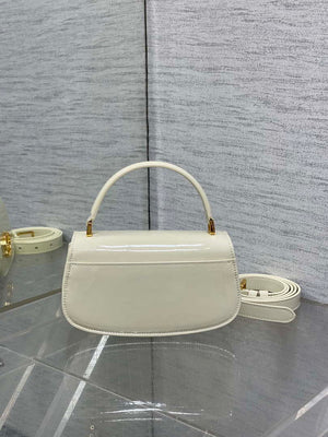 Dior M9370 Small 30 Montaigne Avenue Top Handle Bag Beige Patent leather - Default Title - View 2