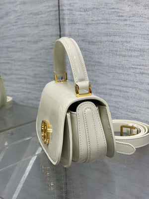 Dior M9370 Small 30 Montaigne Avenue Top Handle Bag Beige Patent leather - Default Title - View 3