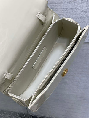 Dior M9370 Small 30 Montaigne Avenue Top Handle Bag Beige Patent leather - Default Title - View 8
