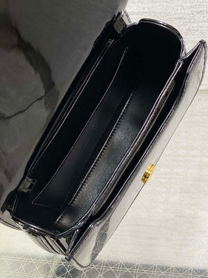 Dior M9370 Small 30 Montaigne Avenue Top Handle Bag Black Patent leather - Default Title - View 8
