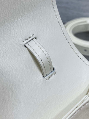 Dior M9370 Small 30 Montaigne Avenue Top Handle Bag White Ribbed Calfskin - Default Title - View 9