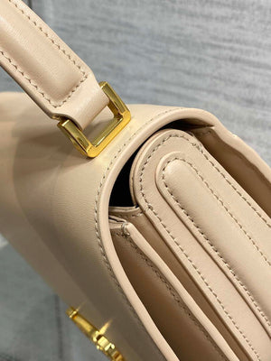 Dior M9371 Medium 30 Montaigne Avenue Top Handle Bag Apricot Ribbed Calfskin - Default Title - View 5