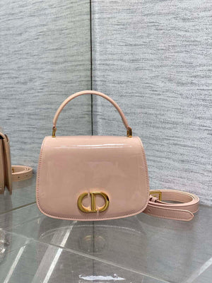 Dior M9371 Medium 30 Montaigne Avenue Top Handle Bag Light Pink Patent leather - Default Title - View 1