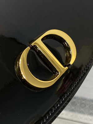 Dior M9371 Medium 30 Montaigne Avenue Top Handle Bag Black Patent leather - Default Title - View 2