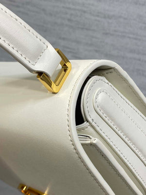 Dior M9371 Medium 30 Montaigne Avenue Top Handle Bag Beige Ribbed Calfskin - Default Title - View 5