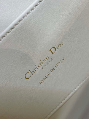 Dior M9371 Medium 30 Montaigne Avenue Top Handle Bag Beige Ribbed Calfskin - Default Title - View 8