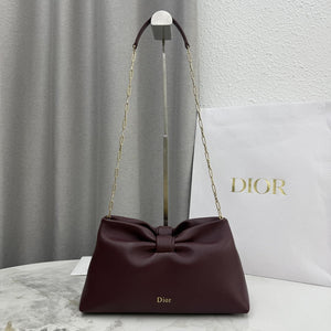 Dior Medium Dior Bow Bag M0714OUQO_M900 Wine Red Lambskin - Default Title - View 1