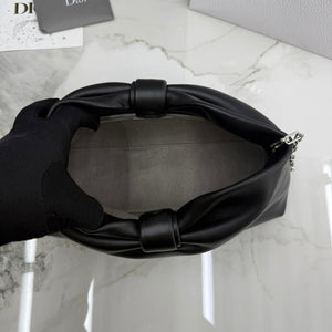 Dior Medium Dior Bow Bag Black Lambskin M0714OUQO_M900 - Default Title - View 8