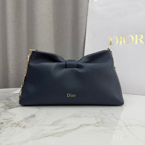 Dior Medium Dior Bow Bag M0714OUQO_M900 Navy Blue Lambskin - Default Title - View 2