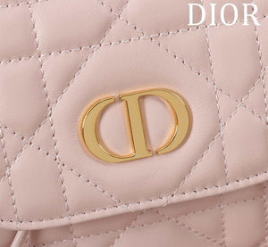 Dior Medium Dior Caro Backpack Pink Macrocannage Lambskin M6301 - Default Title - View 7
