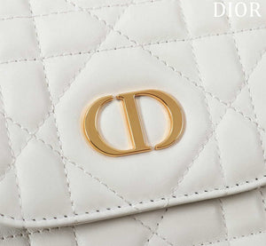 Dior Medium Dior Caro Backpack White Macrocannage Lambskin M6301 - Default Title - View 6