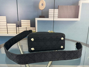 Dior M0565 Medium Lady D-Life Bag Cannage Embroidery Black - Default Title - View 6