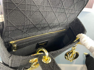 Dior M0565 Medium Lady D-Life Bag Cannage Embroidery Black - Default Title - View 7
