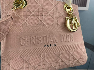 Dior M0565 Medium Lady D-Life Bag Cannage Embroidery Rosewood - Default Title - View 5