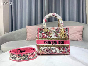 Dior Medium Lady D-Life Bag M0565 Multicolor Butterfly Embroidery - Default Title - View 2