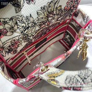 Dior Medium Lady D-Life Bag M0565 Multicolor Butterfly Embroidery - Default Title - View 5