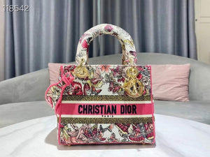 Dior Medium Lady D-Life Bag M0565 Multicolor Butterfly Embroidery - Default Title - View 8