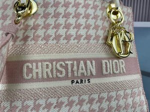 Dior Medium Lady D-Life Bag M0565 Butterfly Embroidery Pink and Beige - Default Title - View 4