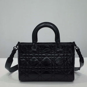 Dior Medium M1151 Lady D-Sire My ABCDior Bag Black Macrocannage Crinkled Calfskin - Default Title - View 4