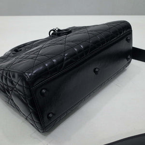 Dior Medium M1151 Lady D-Sire My ABCDior Bag Black Macrocannage Crinkled Calfskin - Default Title - View 5