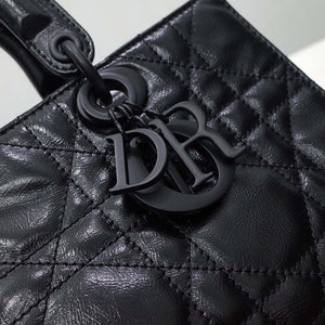 Dior Medium M1151 Lady D-Sire My ABCDior Bag Black Macrocannage Crinkled Calfskin - Default Title - View 6
