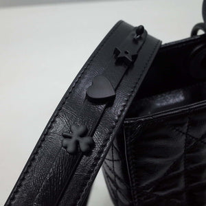 Dior Medium M1151 Lady D-Sire My ABCDior Bag Black Macrocannage Crinkled Calfskin - Default Title - View 9