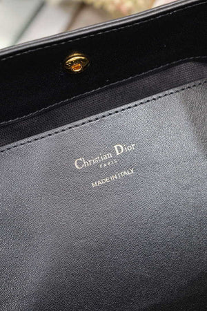 Dior Medium Signature Bucket Bag Black Dior Oblique Jacquard and Smooth Calfskin - Default Title - View 9