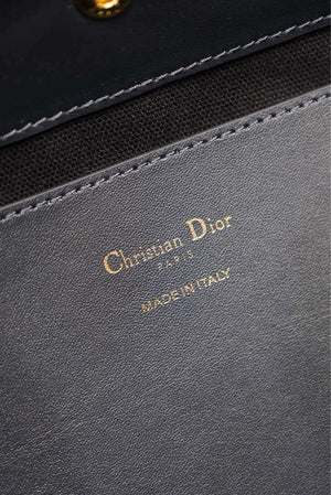 Dior Medium Signature Bucket Bag Blue Dior Oblique Jacquard and Smooth Calfskin - Default Title - View 9