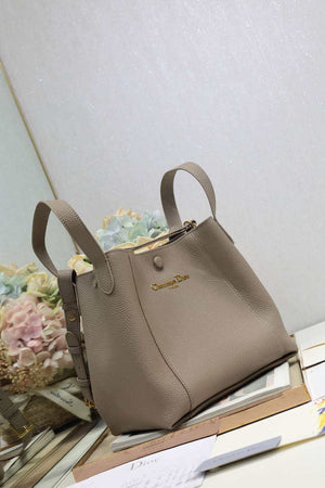 Dior Medium Signature Bucket Bag Grained Calfskin M2841 Gray - Default Title - View 2