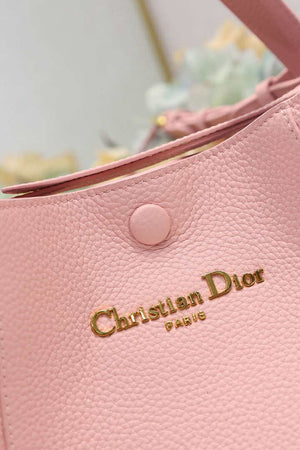 Dior Medium Signature Bucket Bag Grained Calfskin M2841 Pink - Default Title - View 4