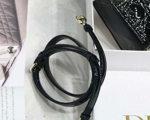 Dior MICRO LADY Dior Bag S0856 Black Patent Cannage Lambskin - Default Title - View 6
