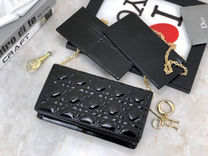 Dior S0204 Lady Dior Pouch Patent Cannage Calfskin Black - Default Title - View 3