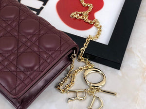 Dior S0204 Lady Dior Pouch Ultramatte Cannage Calfskin Wine red - Default Title - View 7
