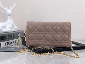 Dior S0204 Lady Dior Pouch Ultramatte Cannage Calfskin Light Pink - Default Title - View 1