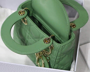 Dior S0856 MICRO LADY Dior Bag Green Cannage Lambskin - luxibagsmall