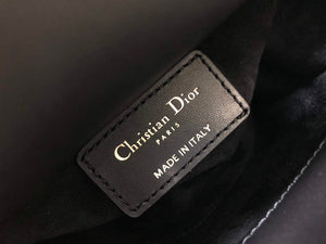 Dior S0856 MICRO LADY DIOR BAG Horizon Black Metallic Cannage Lambskin Embroidered with Beads - Default Title - View 9