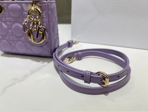Dior S0856 Micro Lady Dior Bag Lilac Cannage Lambskin - Default Title - View 3