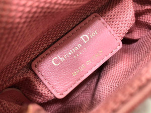 Dior S0856 Micro Lady Dior Bag Square Embroidery Set with Pink Multicolor Strass - Default Title - View 9