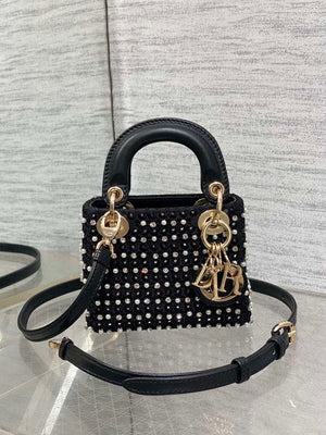 Dior S0856 Micro Lady Dior Limited edition handmade beads Black - Default Title - View 1