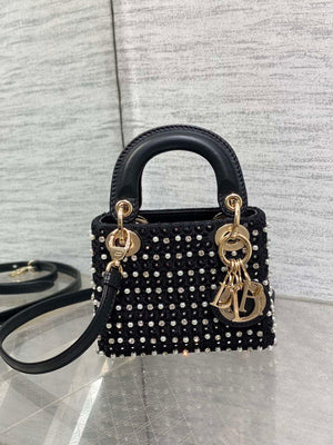 Dior S0856 Micro Lady Dior Limited edition handmade beads Black - Default Title - View 2